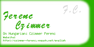 ferenc czimmer business card